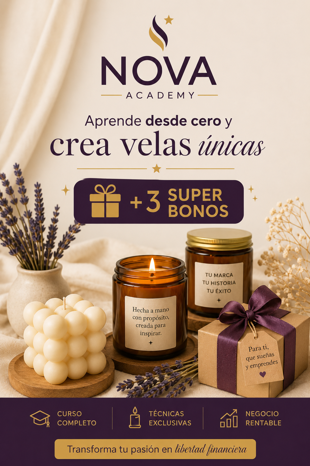 🕯️Emprende Con Velas Artesanales + 3 Bonos y Gana $800.000 al Mes